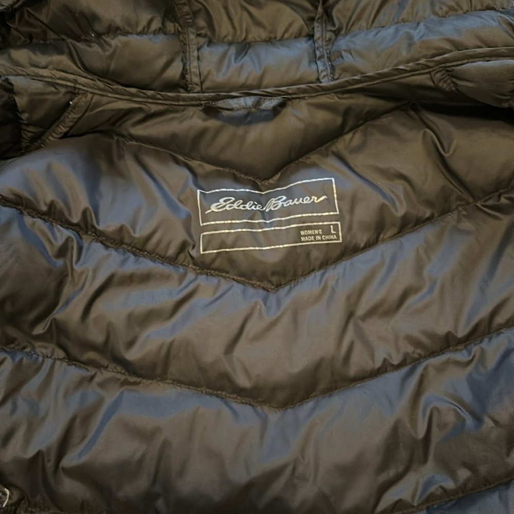 Eddie Bauer 650 Ultra Lightweight Down Longline Coat GUC L - Picture 5 of 8